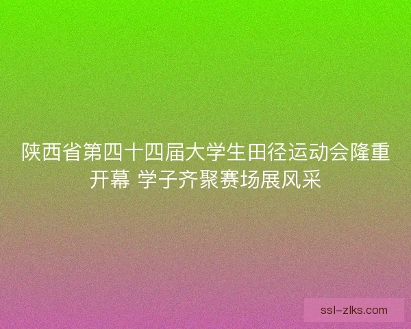 陕西省第四十四届大学生田径运动会隆重开幕 学子齐聚赛场展风采